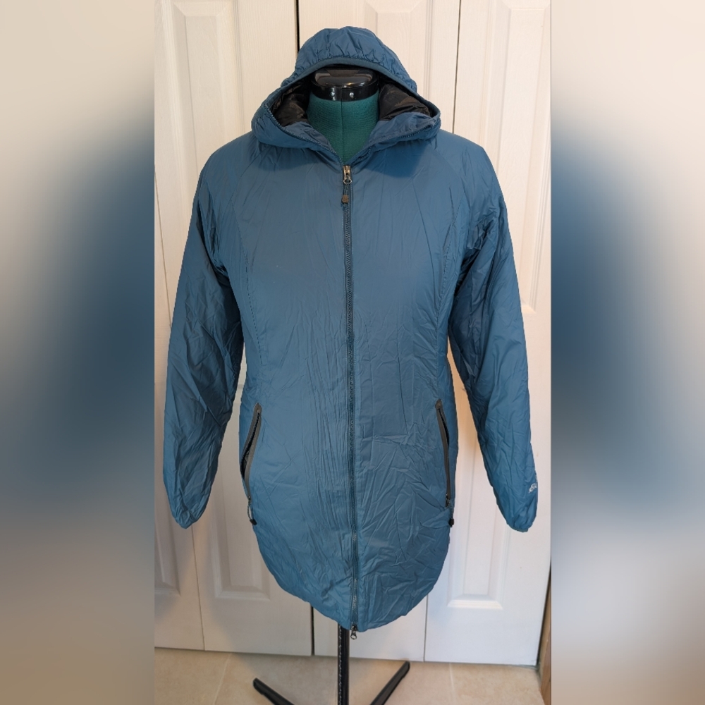 Eddie Bauer women's size medium long down lightweight jacket READ Description